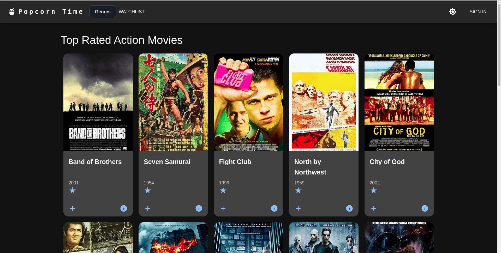 Popcorn Times - ML Powered fullstack application