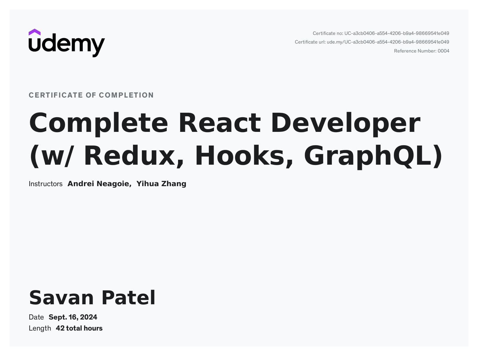 Complete React Developer